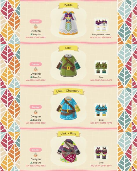 Animal Crossing Link Clothes, Animal Crossing Botw, Zelda Animal Crossing Qr Codes, Acnh Botw Designs, Acnh Zelda Design Codes, Acnh Legend Of Zelda Design, Animal Crossing Legend Of Zelda, Animal Crossing Zelda Design, Zelda Acnh Code