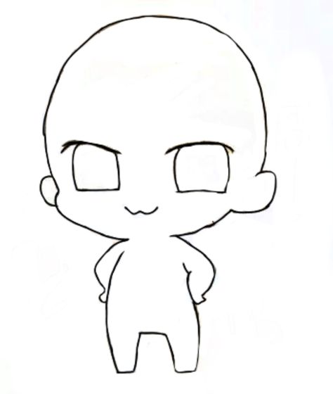 Chibi Face Template, Anime Chibi Drawing Easy, Chibi Flying Pose, Anime Chibi Base Pose, Free Chibi Base, Chibi Pfp Base, Chibi Male Base, Chibi Drawing Base Pose Reference, Anime Chibi Poses Reference