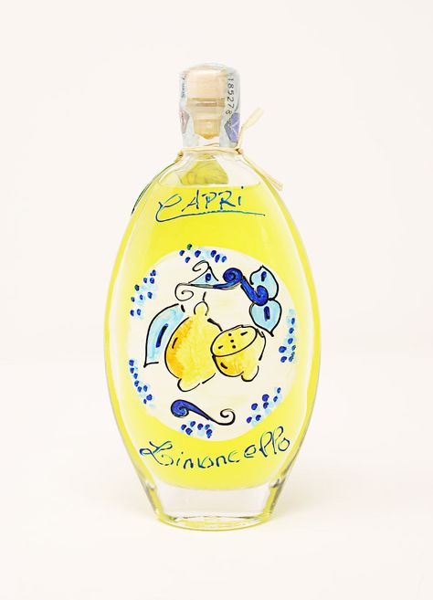 Limoncello of Capri in painted bottle 100 Ml. Hand painted bottle. Oroginal caprese recipe. Produced with 0 KM BIO lemons It is possible to request the personalized bottle by placing an order for large quantities Limoncello Bottle, Limoncello Bottles, Caprese Recipe, Spring Soiree, Wallpapers 2024, Caprese Recipes, Hand Painted Bottles, Water Illustration, Painted Bottle