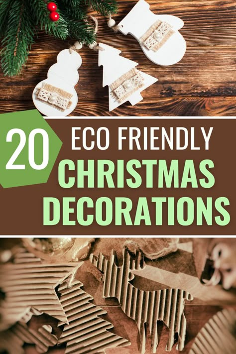 Ditch the plastic ornaments and opt for eco friendly Christmas decorations this year. From solar powered decorations to DIY, there are plenty of options to suiit your style and budget Sustainable Christmas Decor Ideas, Eco Friendly Christmas Ornaments, Eco Christmas Tree Decorations, Plastic Free Christmas, Diy Sustainable Christmas Decorations, Diy Christmas Decorations From Nature, Biodegradable Christmas Decorations, Eco Friendly Christmas Decor, Sustainable Holiday Decorations