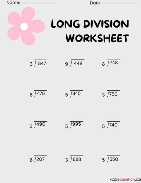 Long Division Of Polynomials Worksheet | FREE Download Check more at https://kto5education.com/long-division-of-polynomials-worksheet-free-download/ Division Of Polynomials, Polynomials Worksheet, Long Division Worksheets, Long Division, Division Worksheets, Math Worksheets, Division, Free Download, Quick Saves