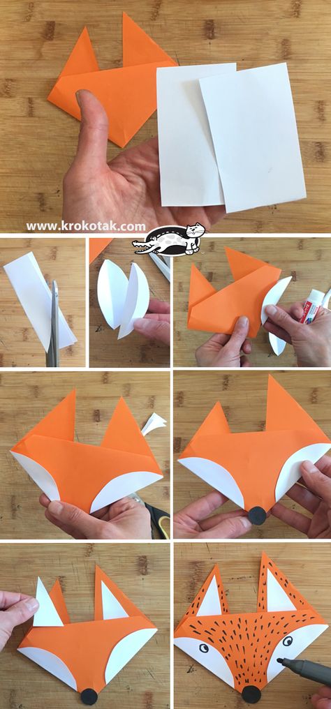 Fox Craft, Paper Fox, Fox Crafts, Geometric Origami, Kids Origami, Fox Kids, Fall Crafts For Kids, Origami Easy, Origami Crafts