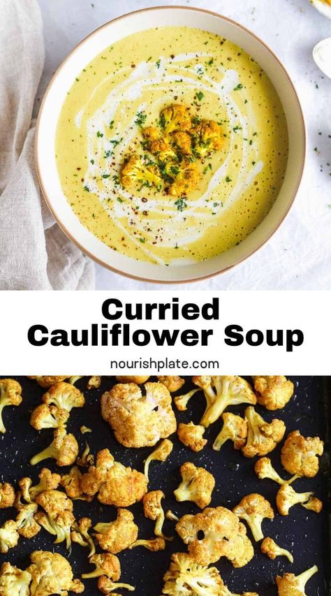 Bariatric Soups, Gouda Grilled Cheese, Veggie Soups, Best Soups, Curried Cauliflower Soup, Cauliflower Soup Recipe, Bariatric Meals, Curried Cauliflower, Stews Recipes