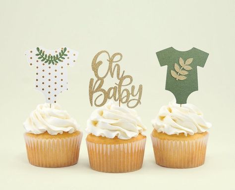 Woodland Birthday Decorations, Rustic Baby Shower Decorations, Bridal Shower Cupcakes Toppers, Baby Cupcake Toppers, Cupcake Toppers Template, Woodland Baby Shower Decorations, Cupcake Decor, Baby Shower Table Decorations, Wedding Cupcake Toppers