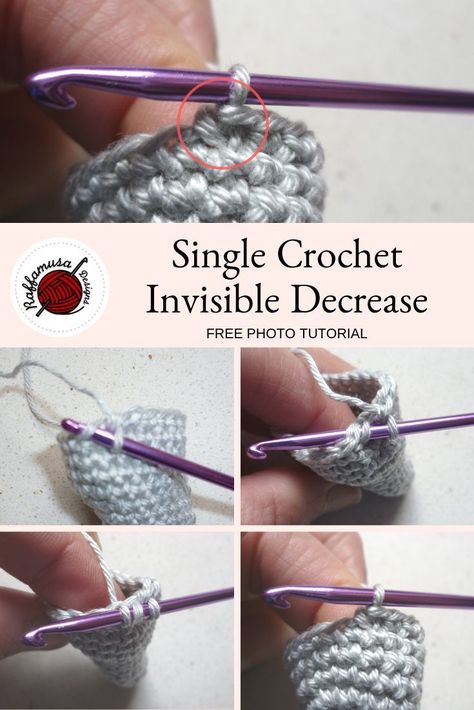 Your Amigurumi's will look neater and more professional thanks to the single crochet invisible decrease. Avoid ugly holes and distortions. Don't be afraid of decreasing stitches anymore. Follow me in this easy and free photo tutorial! #crochet #invisible #decrease #invisibledecrease #crochetinvisibledecrease #singlecrochet #singlecrochetinvisibledecrease #crochettechniques #amigurumi #crochetdecrease Invisible Decrease Crochet, Invisible Decrease, Friends Crochet, Crochet Beaded Necklace, Single Crochet Decrease, Crochet Hack, Crochet Geek, Amazing Crochet, Crochet Decrease