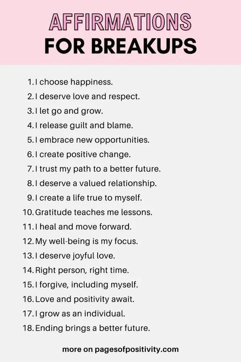 18 affirmations for breakup Journal Ideas After Breakup, Breakup Healing Prompts, How To Better Yourself After A Breakup, What To Do After Breakup, Healing From A Breakup Affirmations, Breakup Routine, Wallpaper After Breakup, How To Glow Up After A Breakup, Breakup Prompts