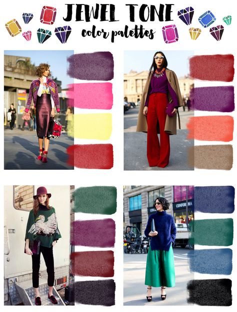 Jewel Tones — Me and Mr. Jones 2023 Fashion Color Palette, Jewel Tone Clothes Color Combos, Jewel Tone Womens Outfits, Jewel Tone Color Palette Wardrobe, Jewel Colored Outfits, Jewel Colored Clothing, Jewel Tone Photo Outfits, Jewel Tones Clothing, Jewel Tones Dresses