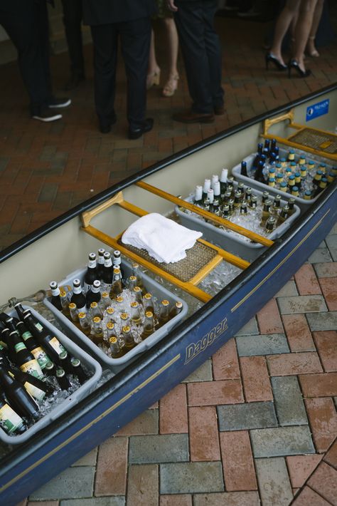 Canoe Cooler, Wedding Coolers, Lake Geneva Wedding, Wedding Resorts, Wedding Cocktail Hour, Campground Wedding, Lake House Wedding, Lake Party, Wedding Lake