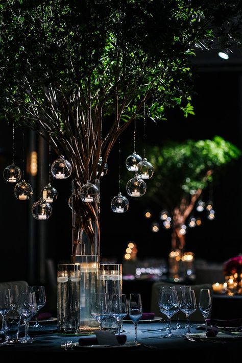 Trees On Tables Wedding, Tree Centerpieces Wedding Forest Themes, Floating Wedding Centerpieces, Trees In Wedding Reception, Enchanted Forest Wedding Centerpieces, Lighted Branches Centerpieces, Tree Centerpieces Wedding, Tree Centrepiece Wedding, Tree Centrepiece