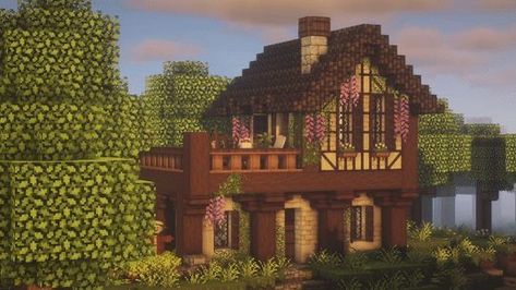 Houses To Make In Minecraft, Aesthetic Minecraft Houses Cottagecore, Aesthetic Minecraft Houses, Minecraft Hus, Cottage Minecraft, Minecraft Building Ideas, Minecraft Interior Design, Minecraft House Plans, Bangunan Minecraft