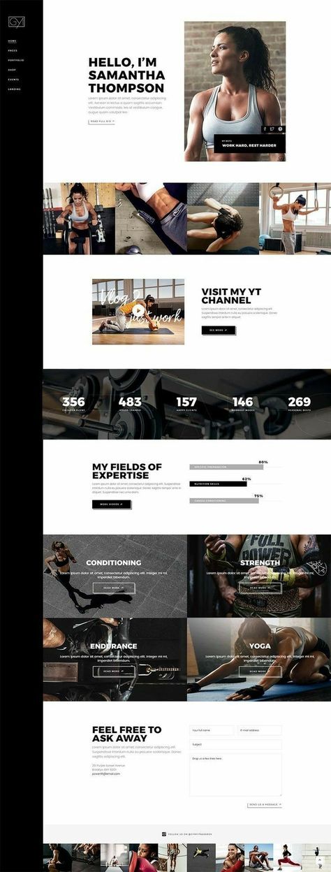 Fitness Website design template Login Web, Personal Trainer Website, Personal Trainer Logo, 블로그 디자인, Modern Gym, Ui Design Mobile, Restaurant Web, Best Website Design, Blond Amsterdam