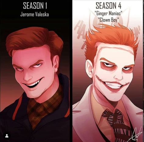 Joker Fanart, Cameron Monaghan Gotham, Jerome Gotham, Gotham Characters, Gotham Cast, Jeremiah Valeska, Gotham Joker, Gotham Tv Series, Gotham Series