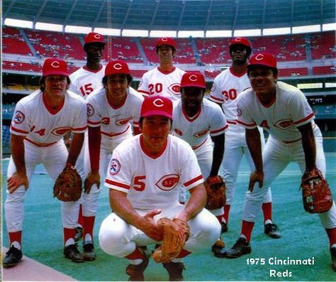 The big Red Machine 1975 Sports Cave, Red Ticket, Mlb Photos, Big Red Machine, George Foster, Joe Morgan, Johnny Bench, Cincinnati Reds Baseball, Baseball Stuff