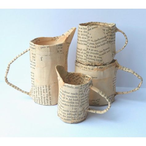 Cathy Cullis on Instagram: “Paper vessels - exploring shape and forms together, my aim is to make a larger group over time. Old book pages and glue. Have a good start…” Paper Vessels, Cathy Cullis, Tea Bag Art, Old Book Pages, Paper Book, Old Book, Shape And Form, Old Paper, Paper Sculpture