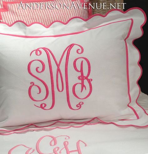 Chinoiserie Monogram, Monogram Pillow Shams, Monogrammed Pillows, Monogram Pillowcase, Monogram Bedding, Monogram Pillow, Black Bed Linen, Monogrammed Linens, Monogram Ideas