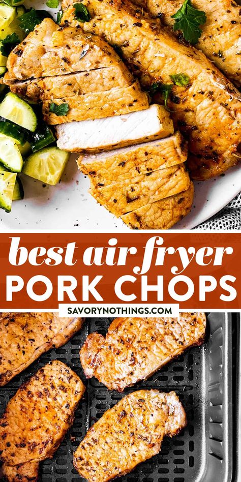 Pork Chop Recipes Healthy, Pork Chop Bites, Shake And Bake Pork, Air Fry Pork Chops, Pork Chops Bone In, Healthy Pork Chop Recipes, Boneless Pork Chop Recipes, New Air Fryer Recipes, Air Fryer Pork