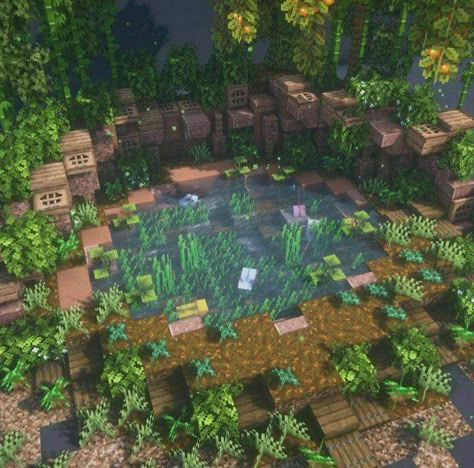 Minecraft Fairy Village, Aesthetic Minecraft Builds, Construction Minecraft, Minecraft Garden, Houses Minecraft, Mc Builds, Rumah Minecraft Sederhana, Bangunan Minecraft, Minecraft House Plans