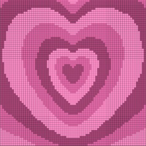 Heart Tapestry Crochet Pattern, Alpha Pattern Crochet, Grid Crochet, Pixel Grid, Pink Widget, Graph Paper Designs, Stitch Bracelet, Graph Patterns, Pixel Heart