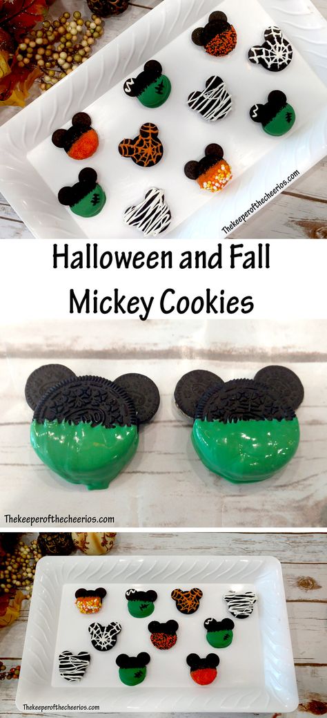 Mickey Cookies, Scary Halloween Food, Cookies Fall, Mouse Cookies, Disney Halloween Parties, Diy Halloween Party, Postres Halloween, Mickey Halloween Party, Cookies Halloween