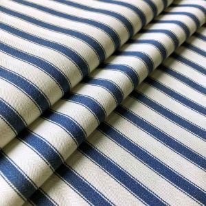 Ticking Stripe 2 Fabric - Navy Ian Mankin, Ticking Stripe Fabric, Linen Upholstery Fabric, Curtain Lining Fabric, Headboard With Lights, Interior Decorating Styles, Types Of Curtains, Ticking Fabric, Decorating Styles