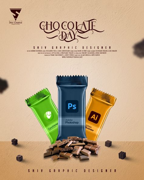 Happy Chocolate Day
Social Media Chocolate Day Post Food Social Media Post Design Ideas, Creative Social Media Post Ideas, Chocolate Social Media Post, World Chocolate Day Creative Ads, Chocolate Social Media Design, Chocolate Creative Ads, Chocolate Day Creative Ads, Chocolate Poster Design Ideas, Chocolate Advertising Design