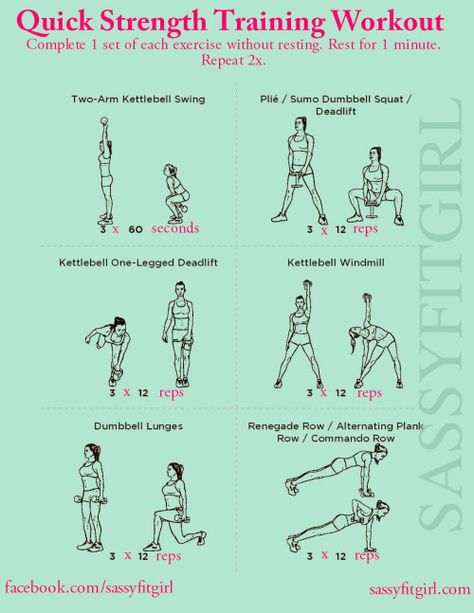 Quick Strength Training Workout When it comes to... | Sassy Fit Girl One Leg Deadlift, Strenght Training, Dumbbell Squat, Inspiration Pics, Easy Diet Plan, Kettlebell Swings, Simple Exercises, Strength Training Workouts, Kettlebell Workout