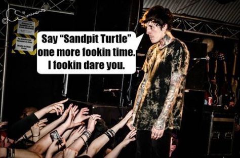 Oliver Sykes <3 ~You read it in his voice didn't you? :P Sandpit Turtle, Hot British Men, Oliver Sykes, His Voice, Life Help, Band Stuff, Bring Me The Horizon, British Men, Dear God