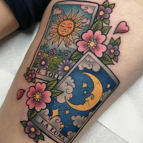 16 Tattoo, Tattoo Moon, Tarot Tattoo, Tarot Card Tattoo, Shape Tattoo, Omerta Tattoo, Disney Tattoo, 카드 디자인, Card Tattoo