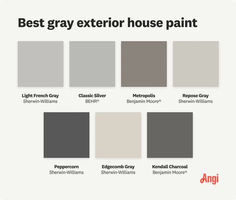 The 7 Best Gray Exterior House Paint Ideas: Choosing the Best Color for Your Home Dark Grey And Light Grey House Exterior, Outside Paint Colors Home Exteriors Gray, Exterior House Colors Neutral, Best Exterior Gray Paint Colors, Exterior Grey Paint Colors For House, Exterior Gray Paint Colors For House, Medium Gray Exterior House Colors, Light Gray House Exterior, Dark Trim Exterior House