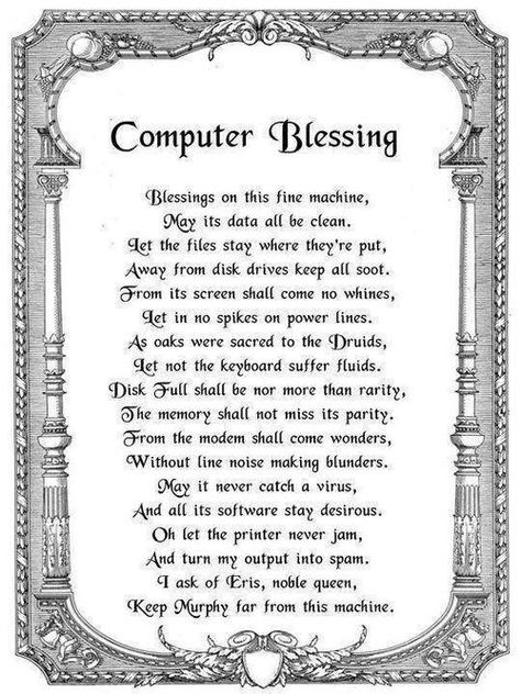 Computer Blessing ~ With so many bad virus’s going about... Techno Witch, Witchy Apps, Magical Spells, Wicca Spells, Wiccan Crafts, Book Of Spells, Witchy Tips, Witchcraft Spells, Witchcraft Spell Books