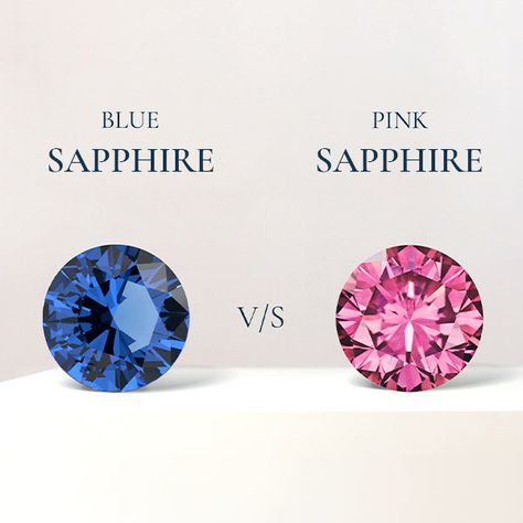 Blue Sapphire vs. Pink Sapphire: Which One Should You Choose? Sapphire Crystal Meaning, Simple Pearl Pendant, Pink Engagement Ring, Emerald Earrings Studs, Similarities And Differences, Simple Pearl, Sapphire Color, Jewellery Ideas, Crystal Meanings