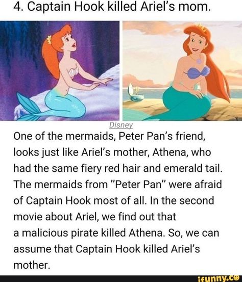 Conspericy Theories Disney, Disney Conspericy Theories Tiktok, Maiden Goddess, Disney Theories, Mermaid Movie, Humor Disney, Childhood Ruined, Mermaid Movies, Head Cannons