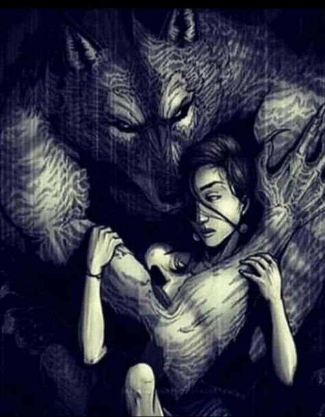 Wolf Couple, Easy Dragon Drawings, Ronin Samurai, Black Power Art, Wolves And Women, Wolf Artwork, Wolf Painting, Tree Tattoo Designs, Flame Art