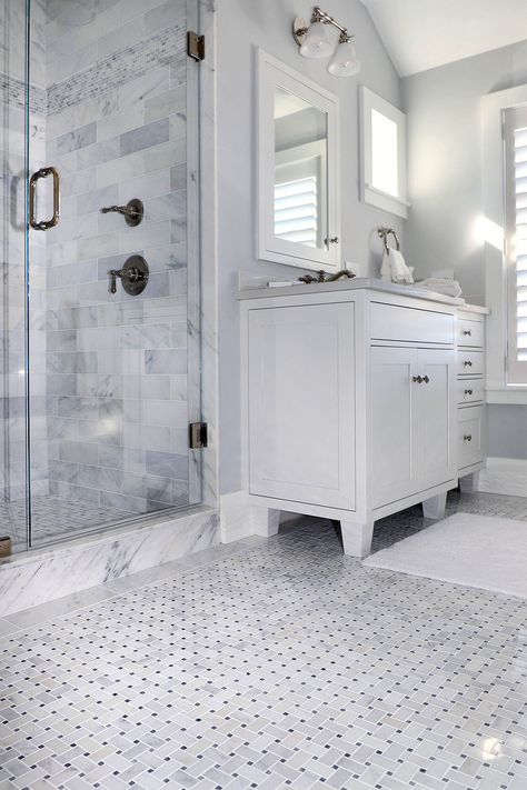 <p class="text-center">Tilery marble basketweave bathroom</p> Grey Basketweave Tile Bathroom, Marble Basketweave Floor, Basketweave Tile Bathroom, Marble Mosaic Bathroom, Basketweave Tile, Marble Basketweave, Basket Weave Tile, Marble Tile Bathroom, Beach Bathroom