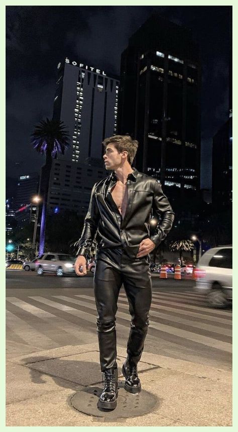 [PaidLink] 79 Black Leather Pants Outfit Advice To Check Out In No Time #blackleatherpantsoutfit Male Club Outfits Aesthetic, Men Leather Outfit Aesthetic, Leather Outfits Men, Male Leather Pants, Leather Outfit Men, Black Club Outfit, Black Leather Pants Outfit, Look 80s, Leather Fashion Men