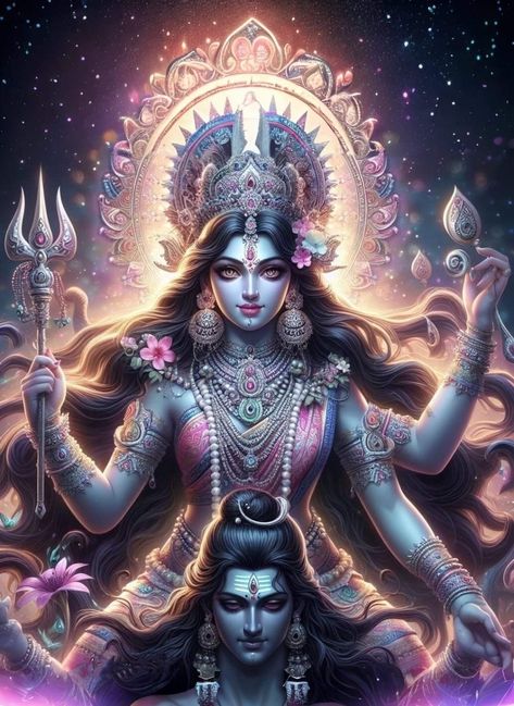 Shiva Kali, Navratri Devi Images, Goddess Kali Images, Indian Goddess Kali, Durga Picture, Ancient Drawings, Lord Rama Images, Goddess Kali, Aadi Shakti