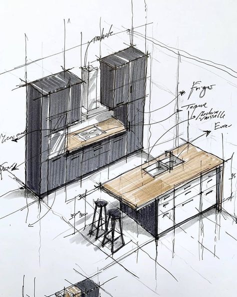 Sketchbook Architecture, Interior Design Portfolio Layout, Interior Design Sketchbook, Furniture Design Sketches, Architecture Drawing Plan, Interior Design Renderings, Interior Architecture Drawing, Interior Design Drawings, Architecture Sketchbook