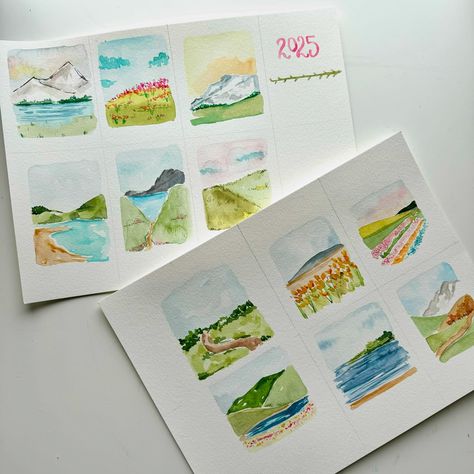 2025 Desk Calendar 🦋 🏞️ will be making its debut at this Sunday’s market at @semiahmooresort Fall event! 🖌️ 12 month calendar adorned with whimsical watercolor landscapes & one wood block holder. I’ve made these little calendars to be the perfect gift or a little something for yourself. When the month is over you can cut off the bottom calendar and enjoy a mini print or leave as a note to a friend 💕 This Sunday from 11-4 myself and many other artisans will be at Semiahmoo resort for thei... Semiahmoo Resort, Watercolor Calendar, Watercolor Nature, Watercolor Landscapes, Whimsical Watercolor, 12 Month Calendar, Month Calendar, Fall Events, Diy Watercolor