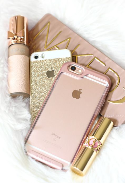 iphone, pink, and makeup image Oc California, Iphone Cases For Girls, Rose Gold Aesthetic, Tout Rose, Gold Everything, Girly Phone Cases, Gold Aesthetic, Everything Pink, Apple Accessories