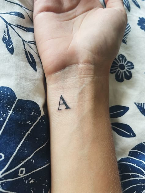 5 Number Tattoo, Letter A Tattoo, Inner Wrist Tattoos, Buffalo Tattoo, Tiny Wrist Tattoos, Letter Tattoo, K Tattoo, Pen Tattoo, Brown Hair Dye