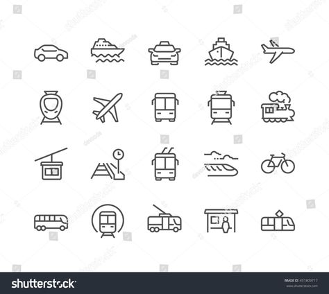 Train Line Art, Train Symbol, Train Icon, Bus Icon, Train Tattoo, Cruise Design, Car Icon, Car Icons, Travel Icon