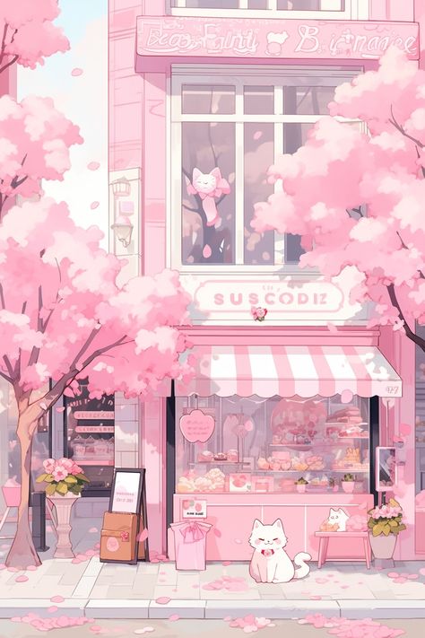 동화 삽화, Arte Do Kawaii, Kawaii Wallpapers, Kawaii Background, Pink Wallpaper Backgrounds, Pink Wallpapers, Images Kawaii, Iphone Wallpaper Kawaii, Iphone Wallpaper Images