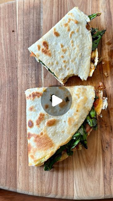 Arshena Inshan on Instagram: "Do you love the ease of a Dunkin’ Donuts wake-up wrap? Then you need to try this version at home. You can add whatever you like and level it up to amazing! 

Breakfast Tortilla

3 eggs, beaten
Extra large tortilla
Cheddar cheese, grated
Tomatoes, sliced 
Pickled sweet cherry peppers, minced
Fresh spinach 
Handful fresh basil, julienned 
Balsamic glaze

Heat a nonstick skillet over medium heat with olive oil. 
Pour in eggs. Season with salt & pepper. 
Lay on tortilla and gently press down. 
When egg is set, flip and top with cheese, tomatoes, peppers, spinach, and basil. 
Drizzle over balsamic glaze. 
Fold it over and remove from pan. 
Cut in half and serve. 

#breakfastwrap #eggwrap #wakeupwrap #dunkin #dunkindonuts #breakfasttortilla #easybreakfast #healthybr Sweet Cherry Peppers, Basil Drizzle, Donuts At Home, Breakfast Tortilla, Cherry Peppers, Egg Wrap, Amazing Breakfast, Breakfast Wraps, Fresh Spinach