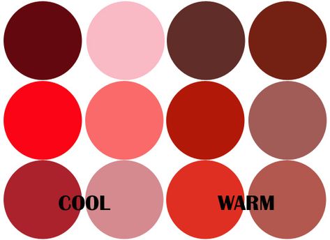 Red Surprise! Warm Vs Cool Colors, Red Color Pallets, Skin Color Chart, Deep Autumn Color Palette, Soft Autumn Color Palette, Interiors Photography, Winter Color Palette, Summer Color Palette, Seasonal Color Analysis