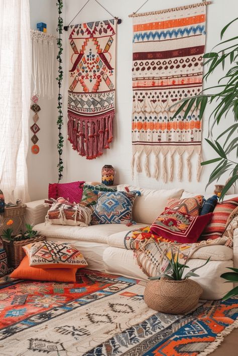 Boho Bedroom Layout, Bedroom Layout Ideas, Boho Rooms, Foyer Wall Decor, Bohemian Interiors, Lush Plants, Bedroom Makeovers, Bedroom Redesign, Cozy Nooks