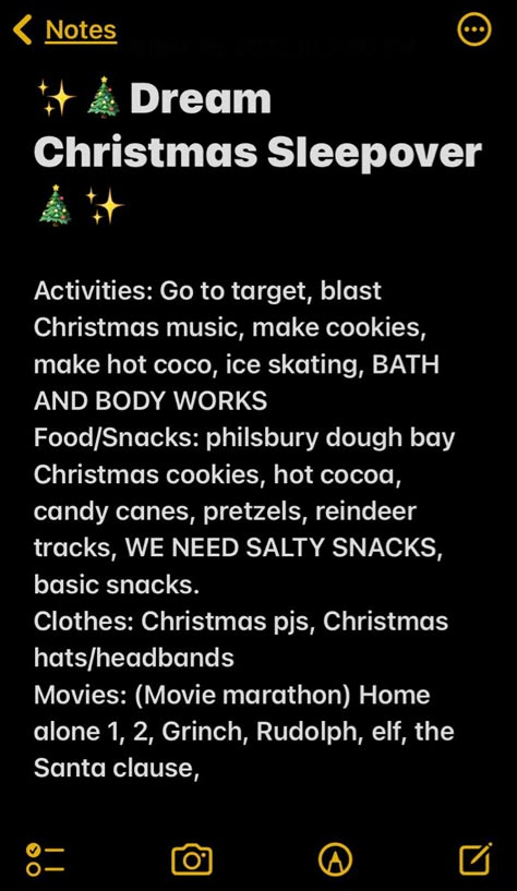 Winter Sleepover Ideas, Winter Sleepover, Teen Christmas Party, Fun Sleepover Activities, Teen Sleepover Ideas, Christmas Sleepover, Fun Sleepover Games, Sleepover Party Games, Christmas Checklist