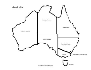 A printable map of the continent of Australia labeled with the names of each Australian state and territory. It is ideal for study purposes and oriented horizontally. Free to download and print Australia Continent Map, Map Of Australia Printable, Australia Continent, Year 5 Maths, Australia For Kids, Middle School Writing Prompts, Learning Maps, Australian Maps, Study In Australia