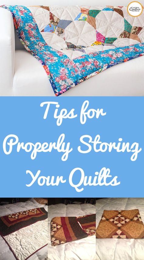 In this article, I’d like to share some of my tips with you. But where to begin? There is a lot to talk about when it comes to how to store quilts. Perhaps we’ll begin with a list of “shall nots”: How To Store Quilts Storage Ideas, How To Store Quilts, Quilt Backing Ideas Layout, Display Quilts, Block Quilt Ideas, Sew Quilt, Quilt Tips, Sewing Quilts, Block Quilts