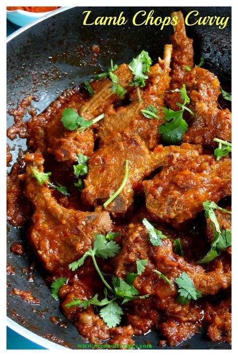 Curry Lamb Chops Recipe, Lamb Chop Curry, Lamb Recipes Oven, Lamb Curry Recipes, Mutton Curry Recipe, Mutton Chops, Lamb Chop Recipes, Lamb Chop, Healthy Indian Recipes