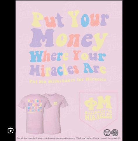 Dance Marathon Shirts, Phi Mu Apparel, Color Run Shirts, Dance Marathon, Marathon Shirts, Phi Mu, Merch Ideas, Color Run, Sorority